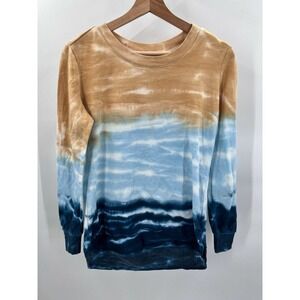 Te Verde Womens Size S Small Tie Dye Long Sleeve Multicolor Pullover Sweater